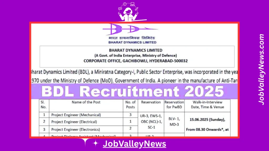 BDL Recruitment 2025
