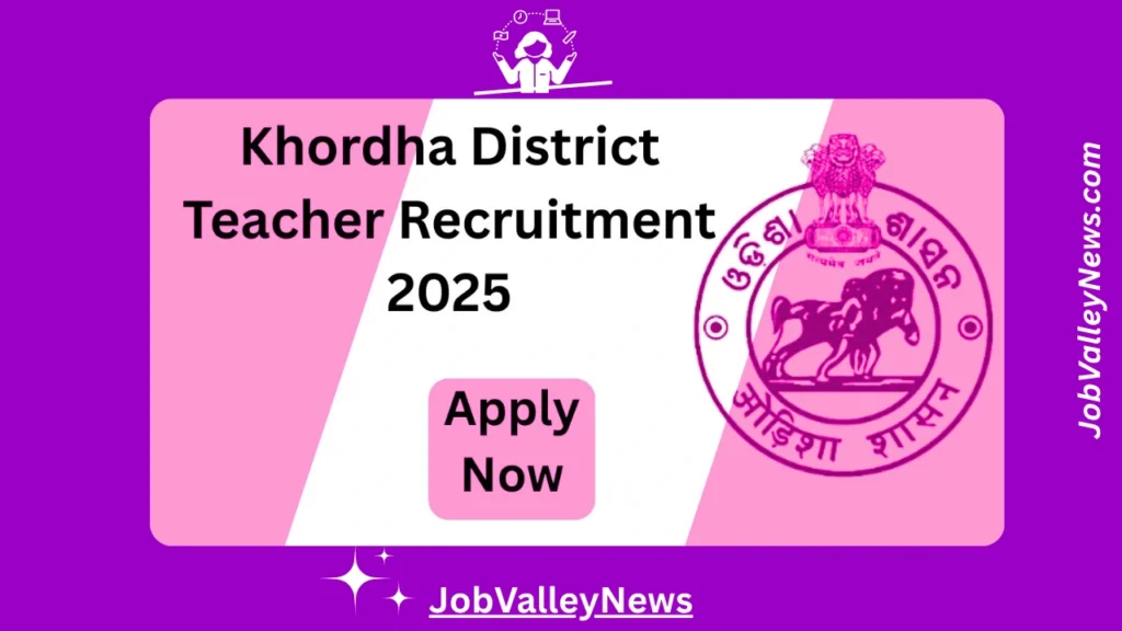 Khordha District Teacher Recruitment 2025