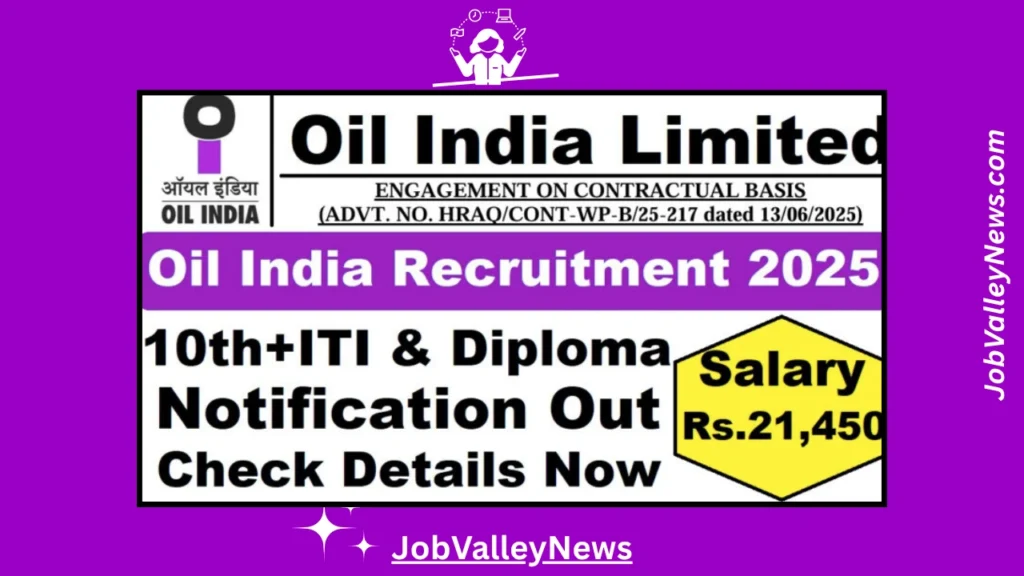 Oil India Limited Contractual Recruitment 2025