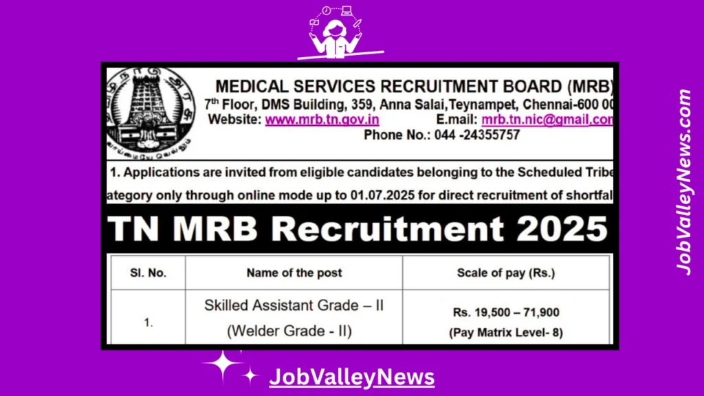 TN MRB Skilled Assistant Grade II Recruitment 2025