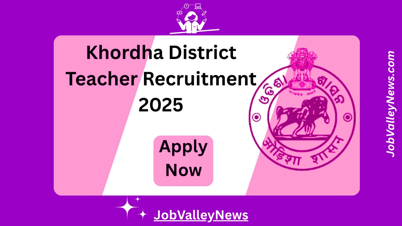 Khordha District Teacher Recruitment 2025