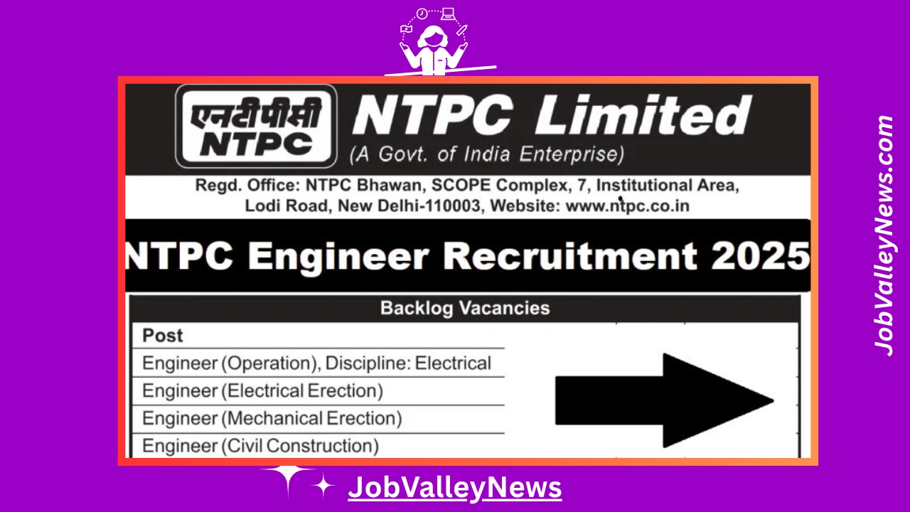 NTPC Engineer Recruitment 2025