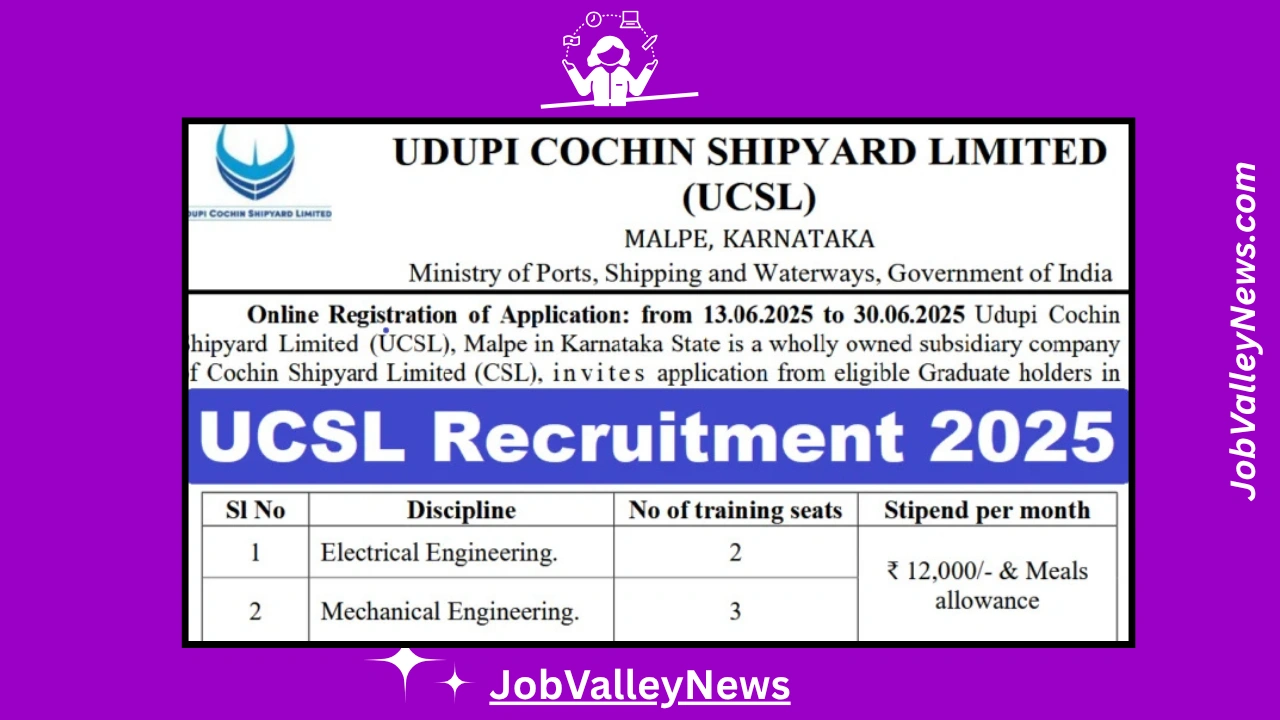 UCSL Recruitment 2025